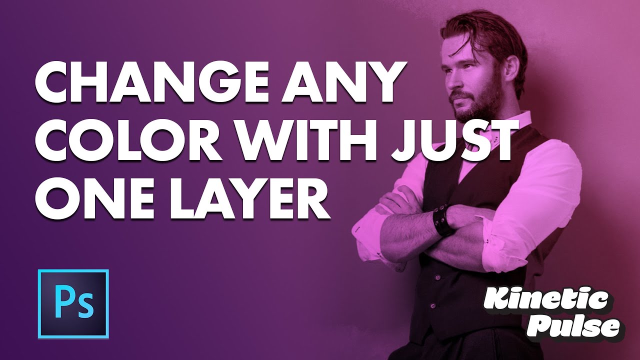 Change ANY Color in Photoshop Using Just ONE Layer (Polish tutorial)