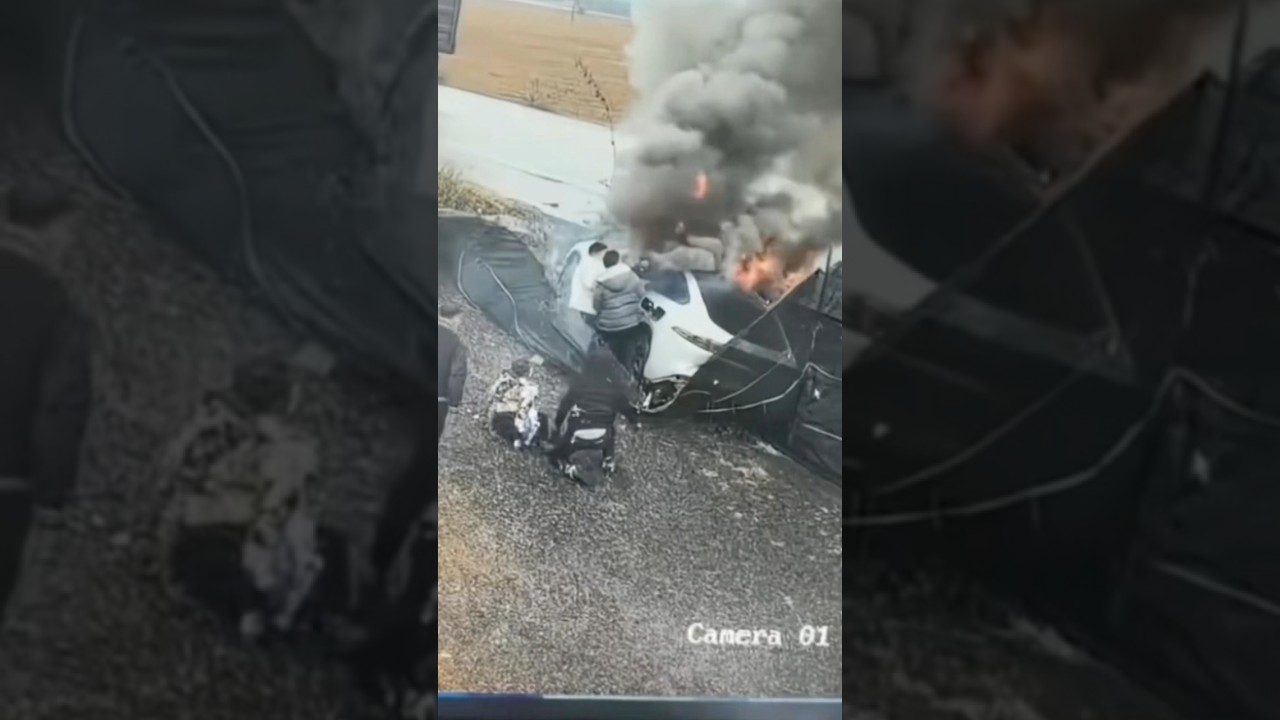 Электромобиль может загореться всего за 20 секунд.