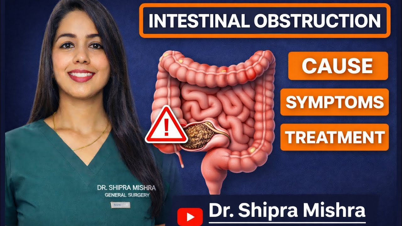 Intestinal obstruction in Hindi- Definition, Cause, Symptom, Investigation, T/t Dr.Shipra Mishra