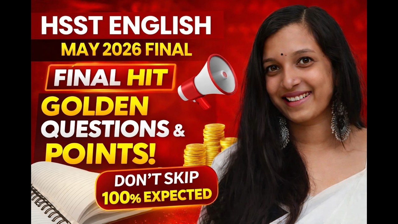 HSST English 2026 Mega Revision | Most Important Questions