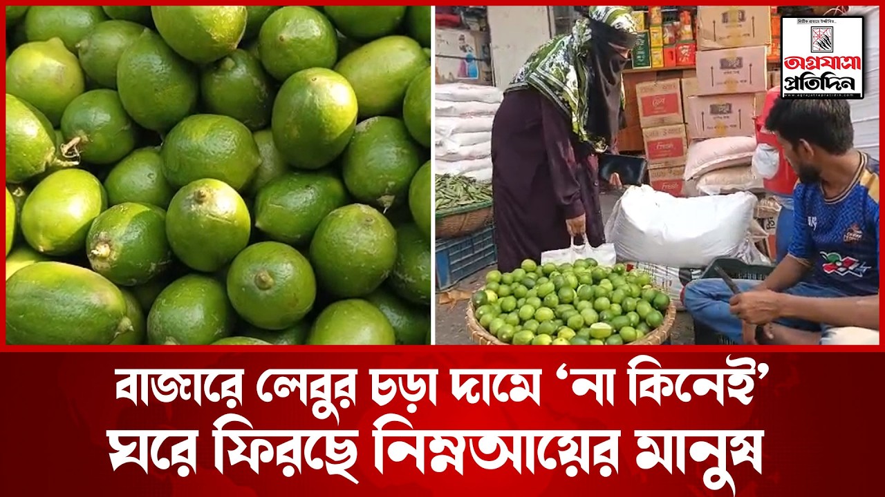 বাজারে লেবুর চড়া দামে ‘না কিনেই’ ঘরে ফিরছে নিম্নআয়ের মানুষ