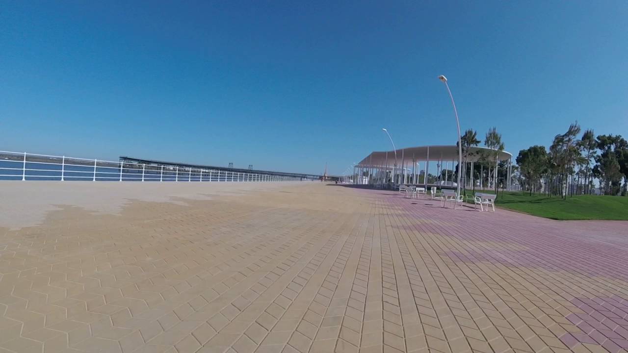 Nuevo paseo marítimo de Huelva City, en Bici