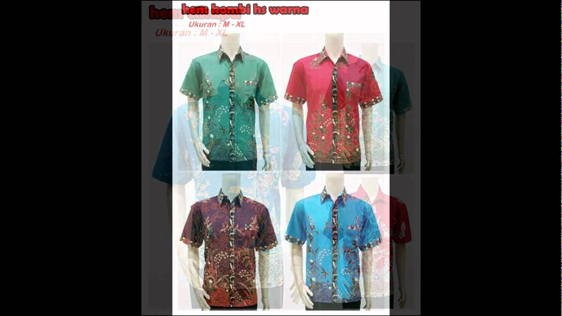 Baju kemeja batik pria lengan panjang dan lengan pendek murah