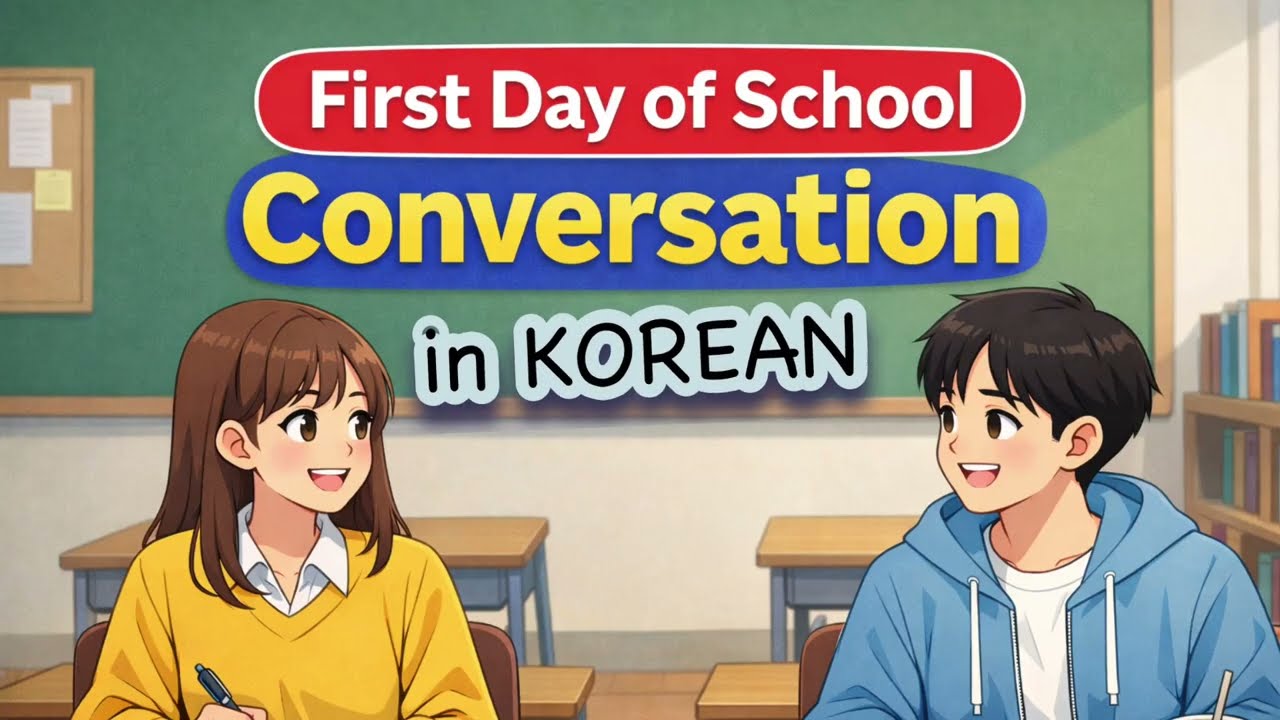 First Day of School Conversation | Easy Korean Listening Practice for Beginners