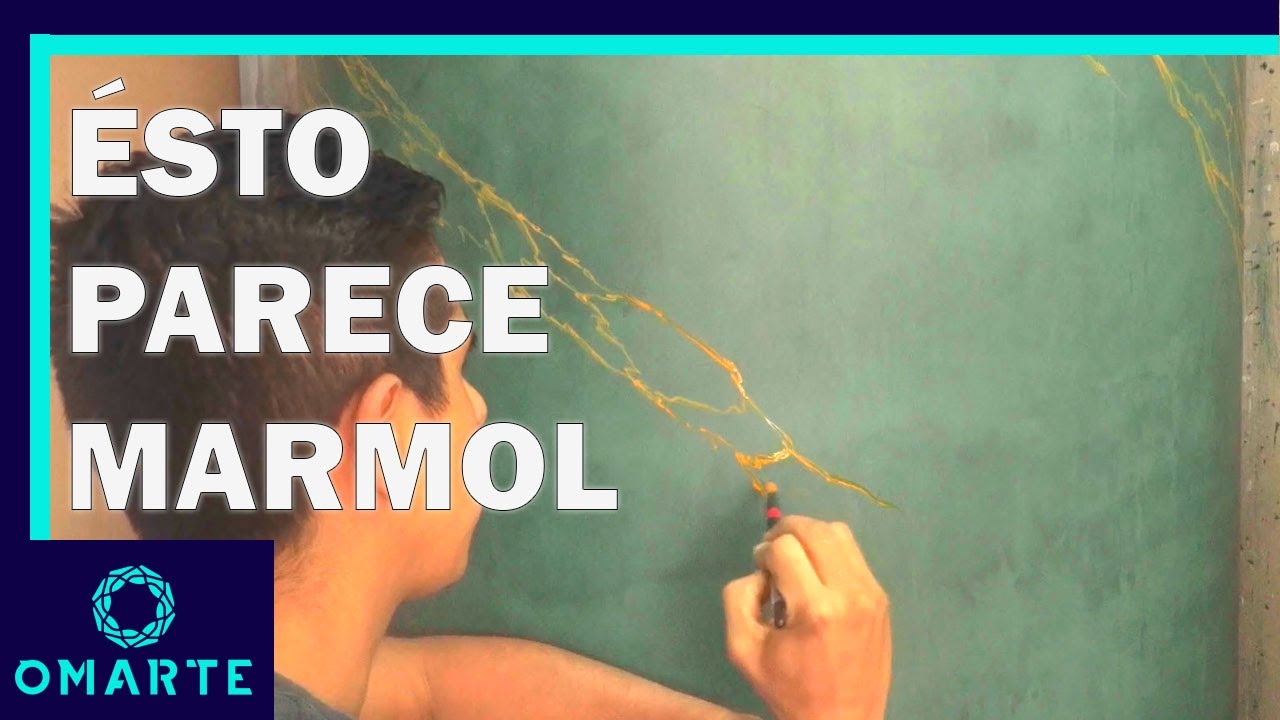 ✌💚Como hacer ESTUCO VENECIANO - COLUMNA VERDE BOTELLA-DIY