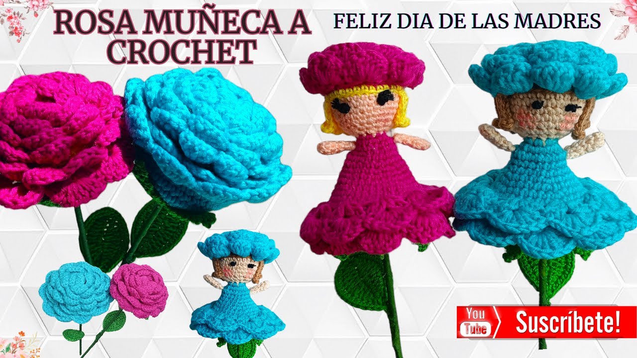 hermosa FLOR TEJIDA A CROCHET / flor reversible a crochet paso a paso regalo de DIA DE LAS MADRES