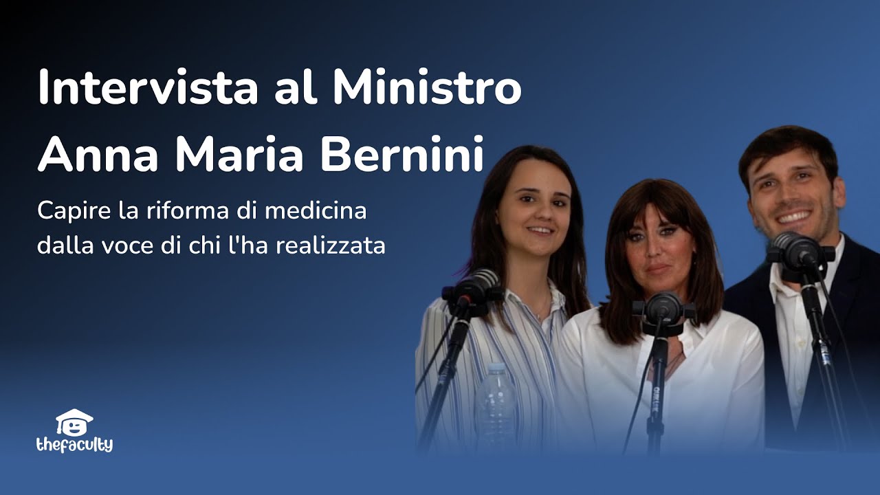 Riforma Medicina 2025 - Intervista al Ministro dell'Università Anna Maria Bernini