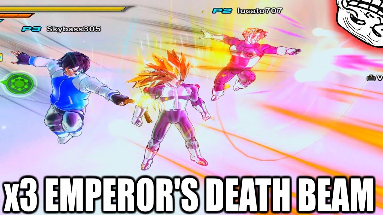 TRIPLE EMPERORS DEATH BEAM TROLLING | Xenoverse 2 FUNNY MOMENTS! | Dragon Ball Xenoverse 2