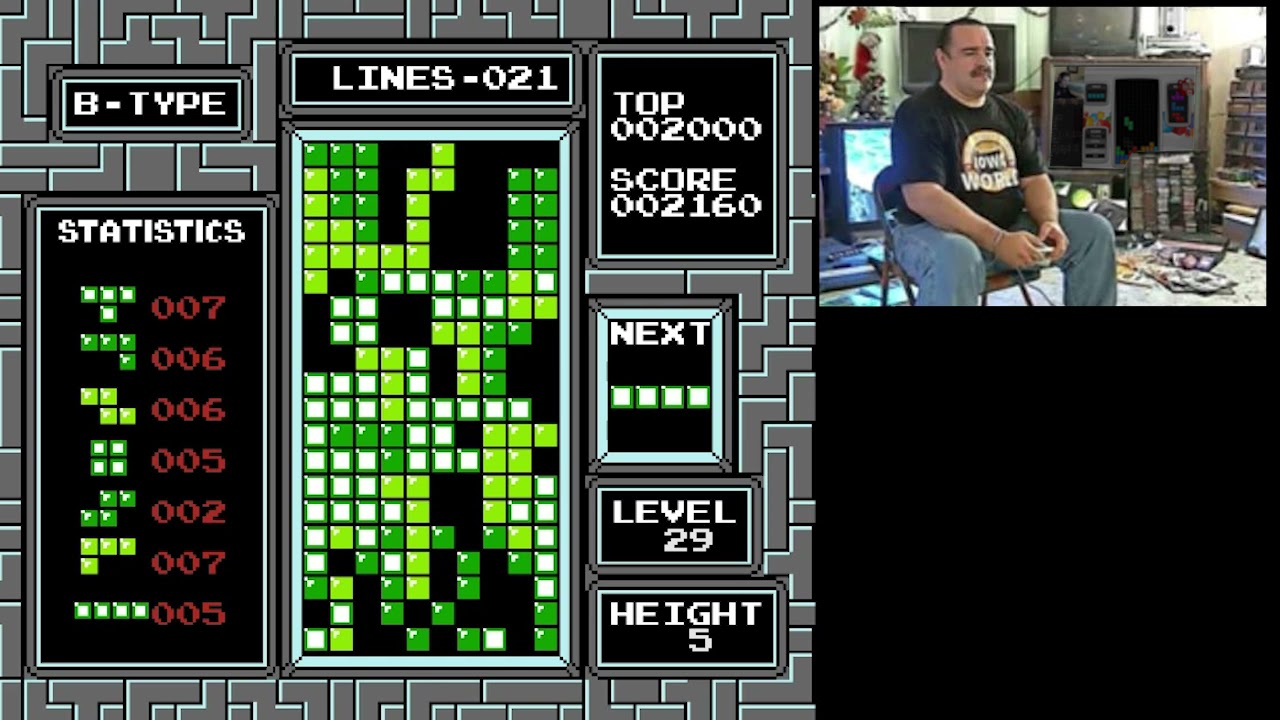 NES Tetris - First Ever 29-5 Clear by Todd Togers