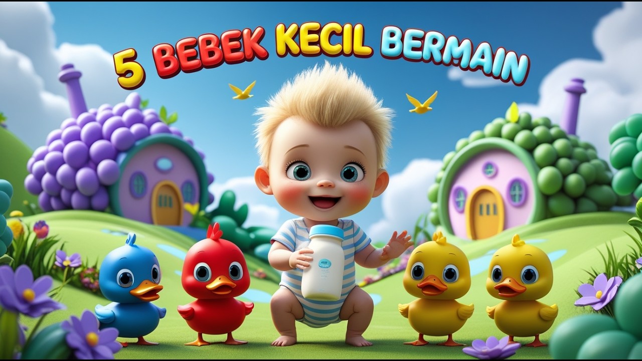 5 BEBEK KECIL BERMAIN - LAGU BALITA POPULER 2026 – CERIA & EDUKATIF | FamilyKids