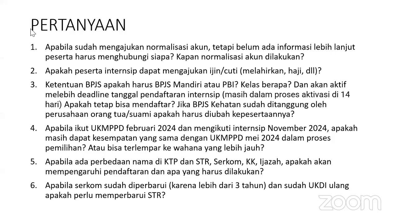 Sosialisasi Rekrutmen Internsip Dokter & Dokter Gigi Penempatan November 2024