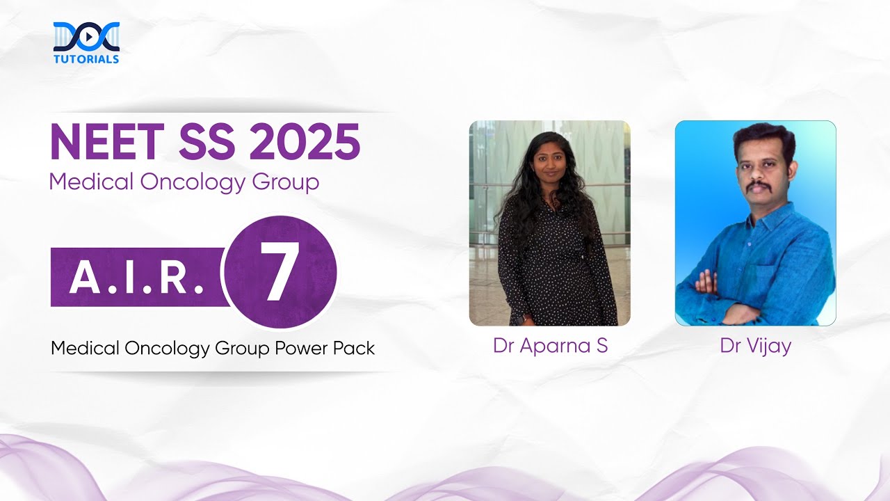 NEET SS 2025 Medical Oncology Group Rank 7 - Dr Aparna's Success Story | Dr Vijay Guru