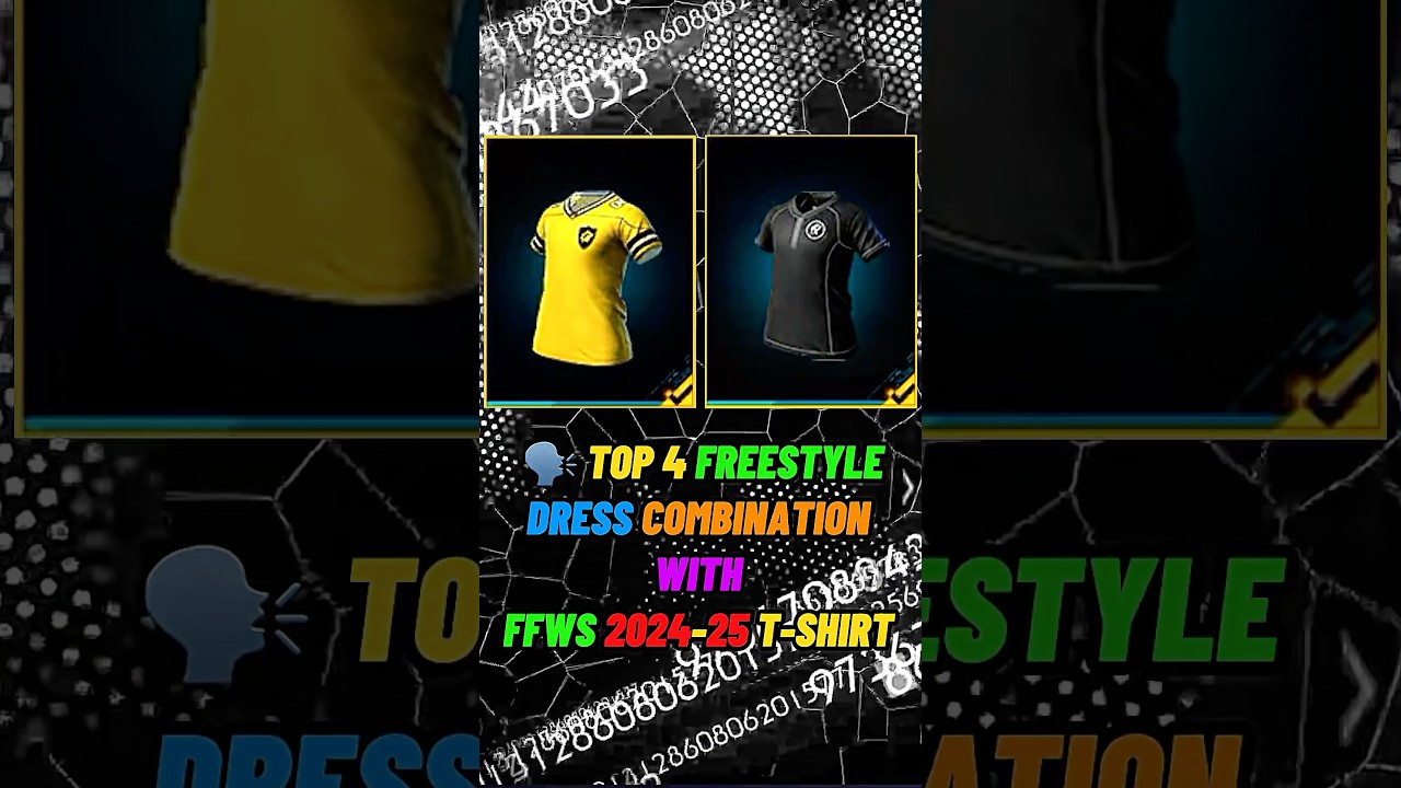 TOP 4 NO TOP UP DRESS COMBINATION WITH FFWS 2024-25 T-SHIRT 🔥💀