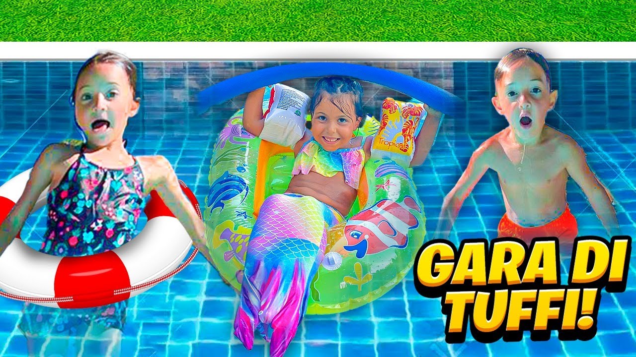 GARA DI TUFFI IN PISCINA CON I NOSTRI AMICI YOUTUBERS MAMMAGIULIA E FIGLIACHIARA!