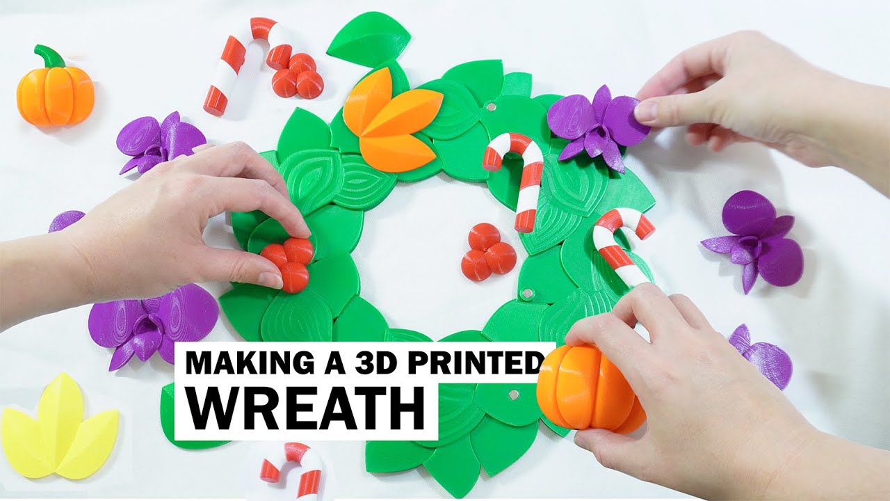 Modular & Magnetic 3D Printed Wreath