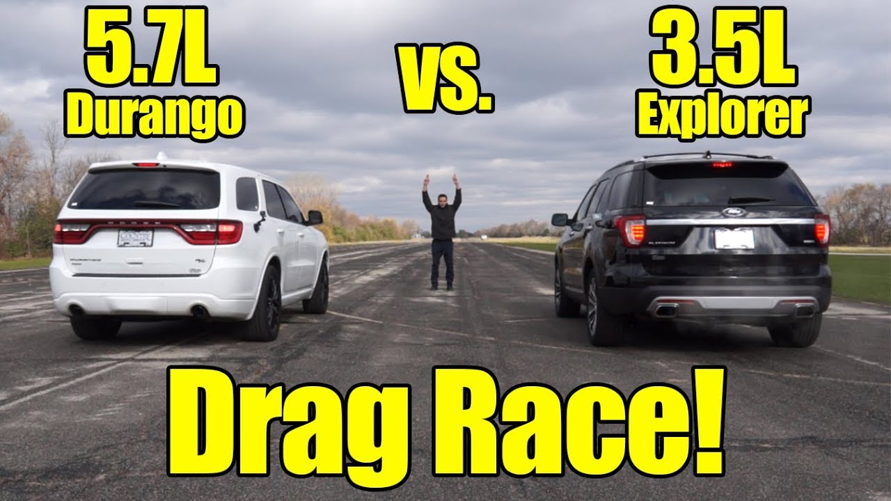 Гонка Dodge Durango HEMI против Ford Explorer Ecoboost! Это бои за призы от Kunes Country!