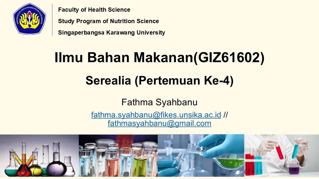 Ilmu Bahan Makanan I SEREALIA I PART 1