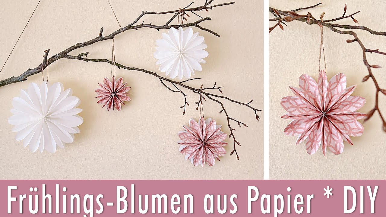 FrühlingsDekoration | Blümchen aus Papier ganz einfach selber basteln | DIY | schnell und einfach
