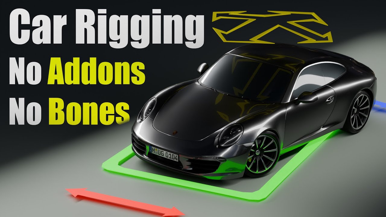 Blender Car Rig (❗❗NO ADD-ONs/ No Bones❗❗)