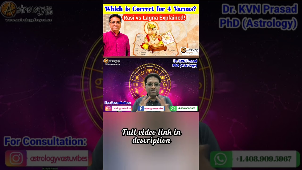 Which one to consider Rasi or Lagna for 4 Varnas? #shorts #shortsfeed #vedicastrology