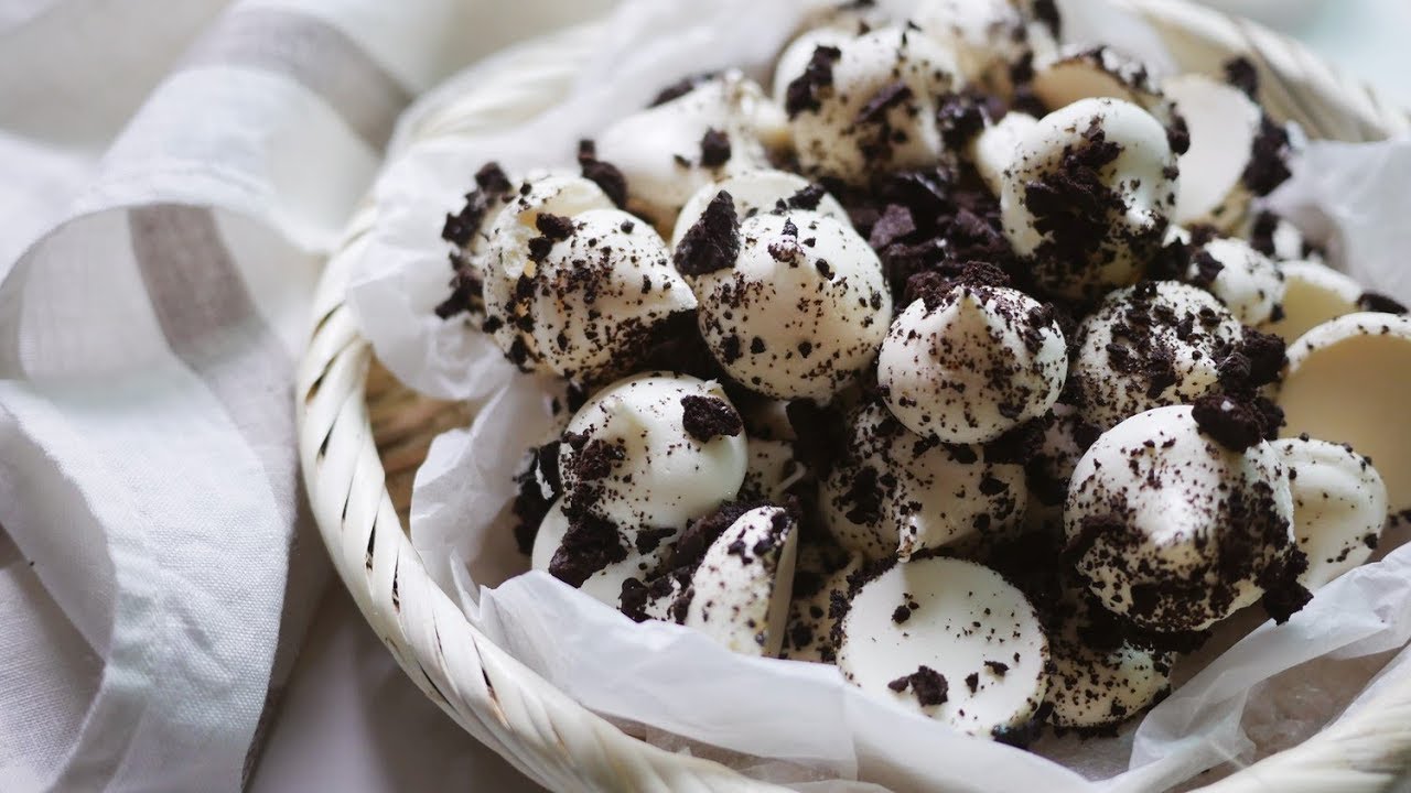 오레오 머랭쿠키 만들기 (+먹는소리) Oreo Meringue Cookies | 한세