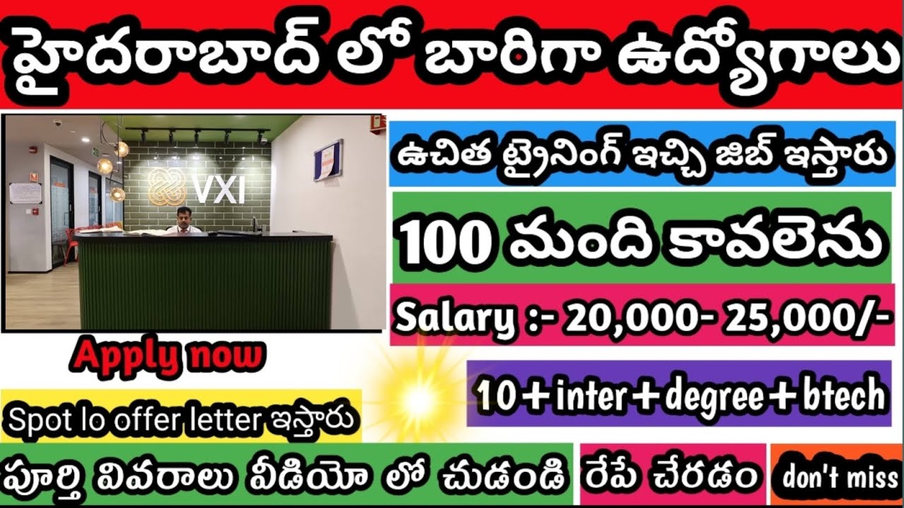 🚨Jobs In Hyderabad 2026 I jobs for freshers 2026 I genuine jobs in hyderabad I jobs in hyderabad I