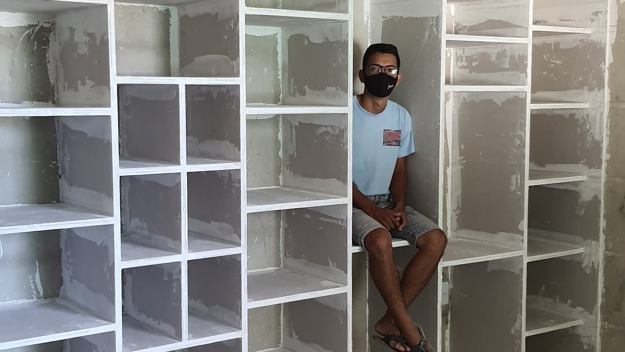 como fazer guarda roupa de gesso sem estrutura?