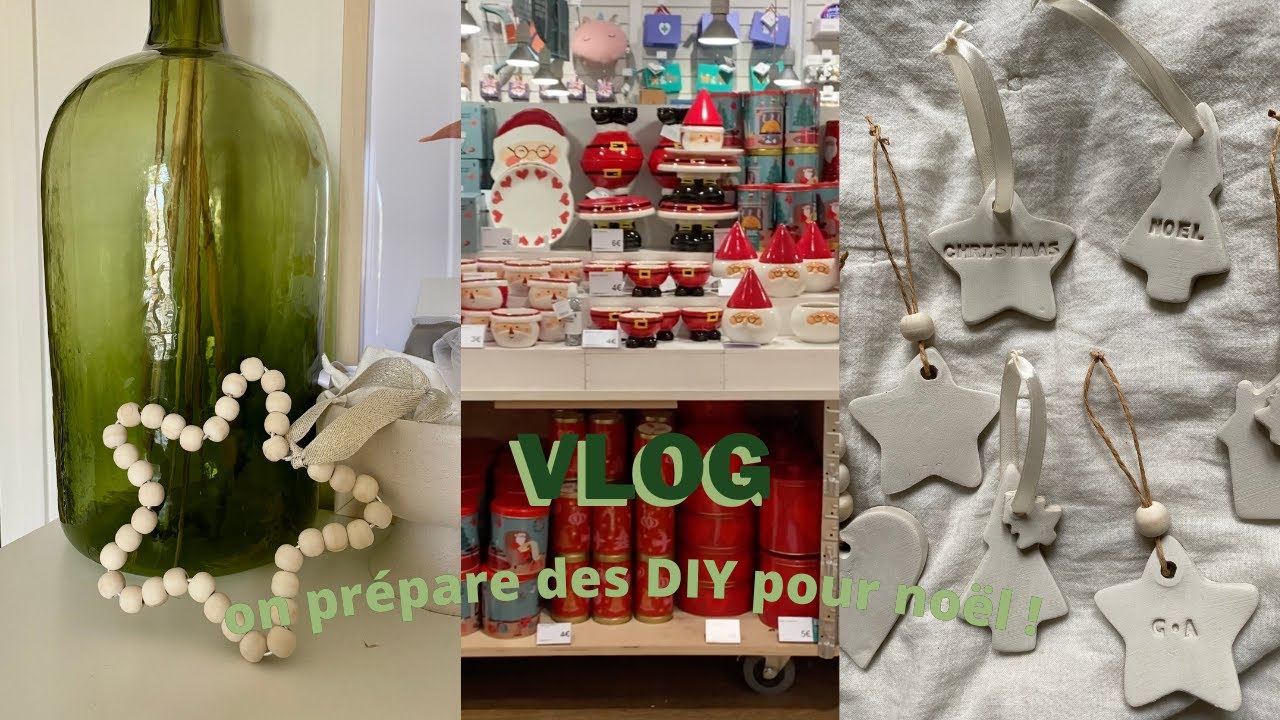 VLOG NOËL -  je fabrique des décos de noël - shopping, haul, DIY...