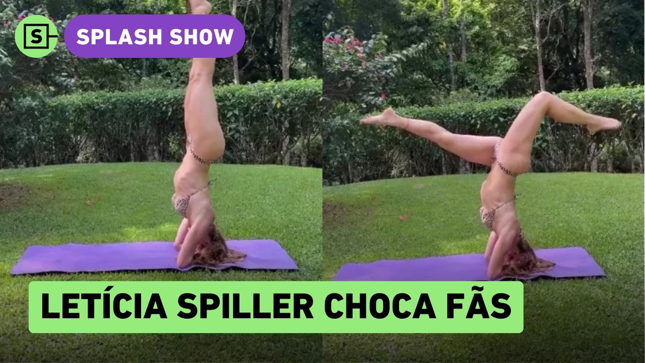 Letícia Spiller pratica ioga em meio à natureza e recebe elogios: 'é um espetáculo'