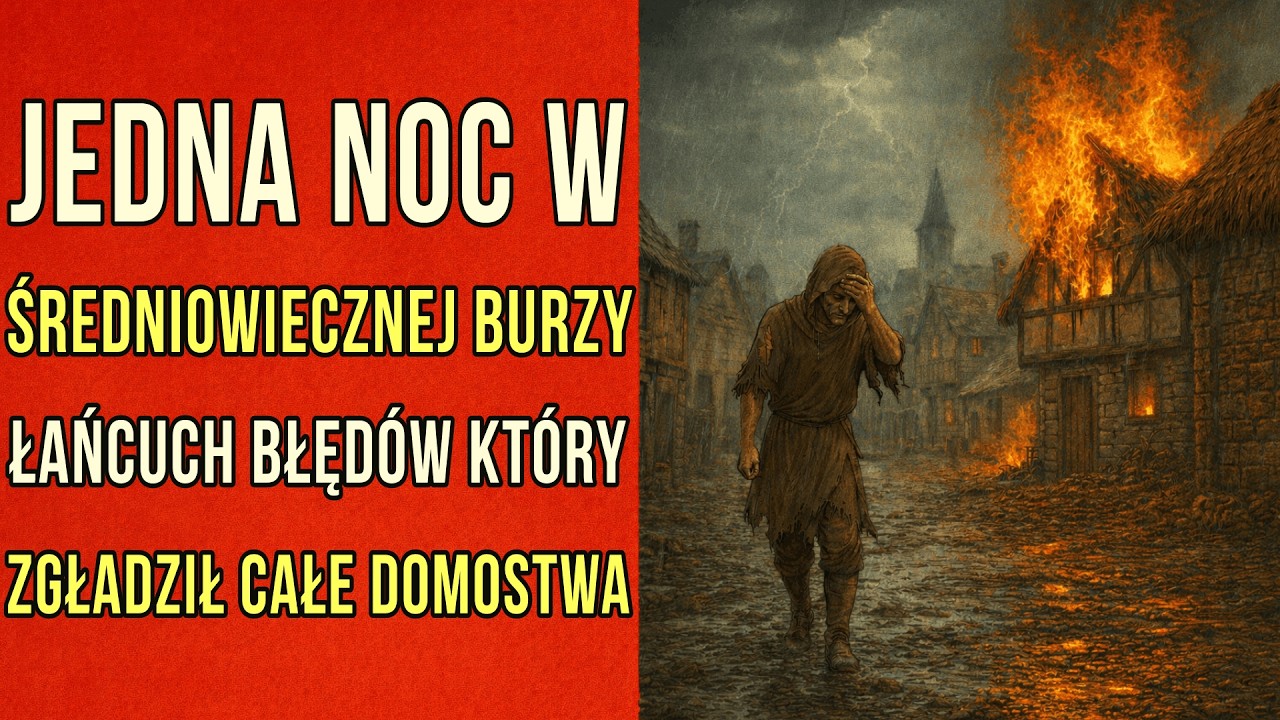 Jedna noc w średniowiecznej burzy: Łańcuch błędów, który zgładził całe domostwa