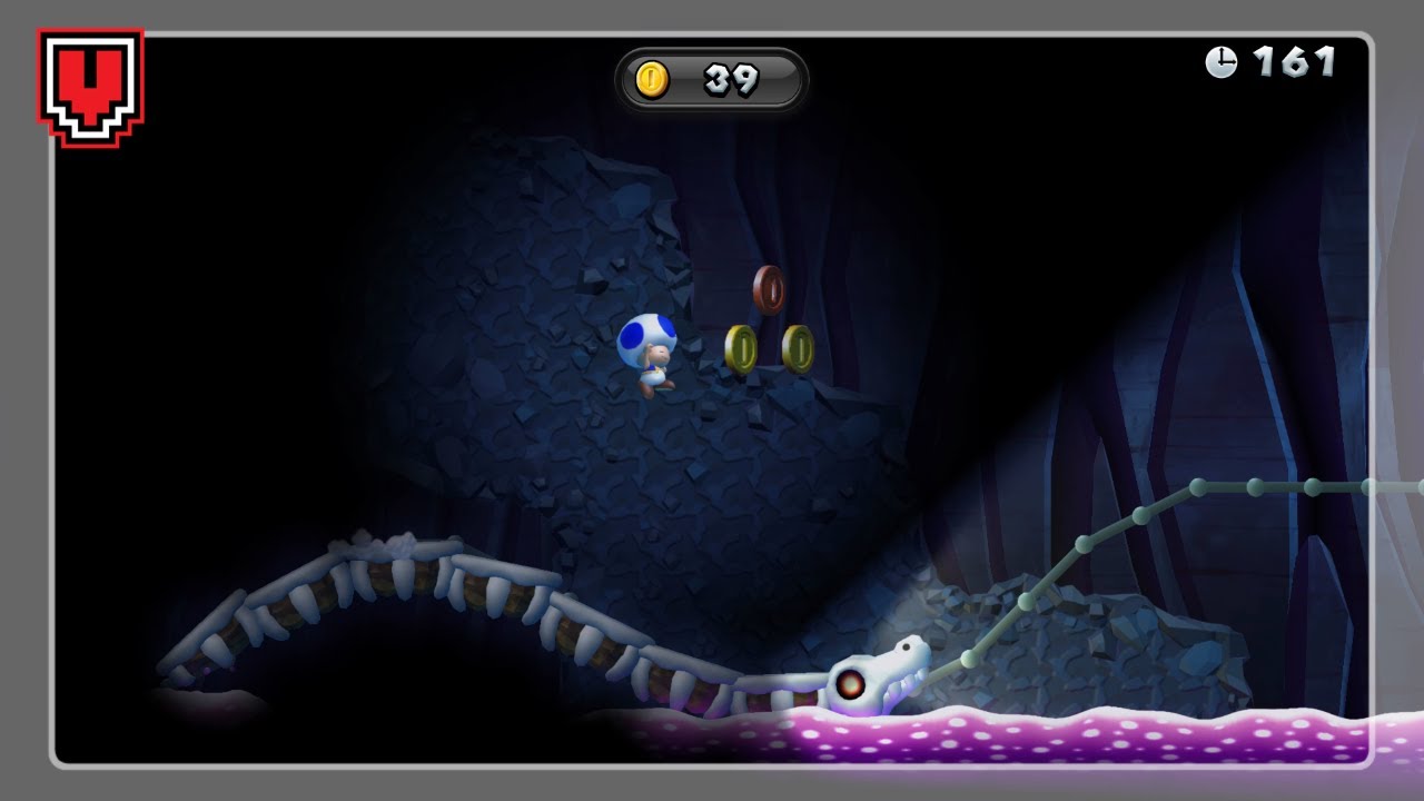 Dark Dark Coaster (Gold medal) // NEW SUPER MARIO BROS U DELUXE walkthrough
