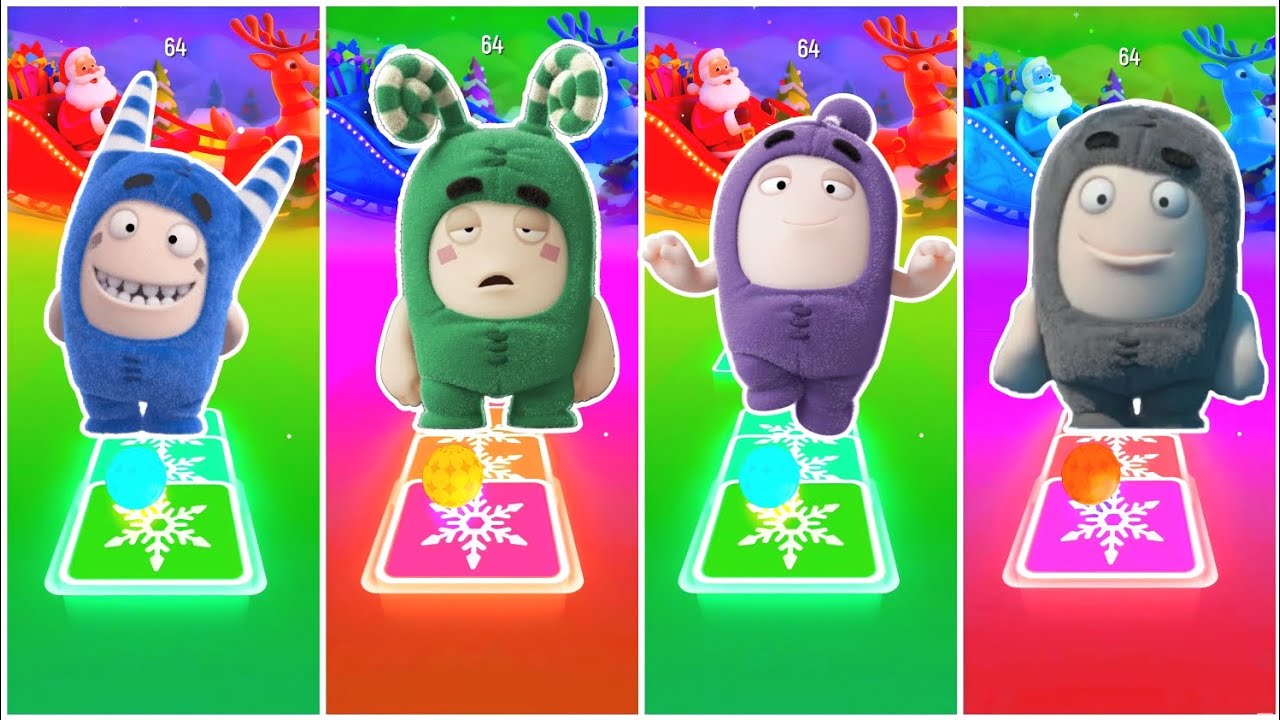 Oddbods Pogo Vs Oddbods Zee Vs Oddbods Jeff  VS Oddbods Food - Tiles Hop Edm Rush 🎶