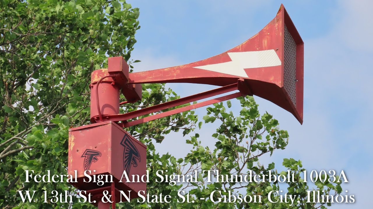FS&S Thunderbolt 1003 Siren Test | Two Alerts | Gibson City, IL | 6/6/23