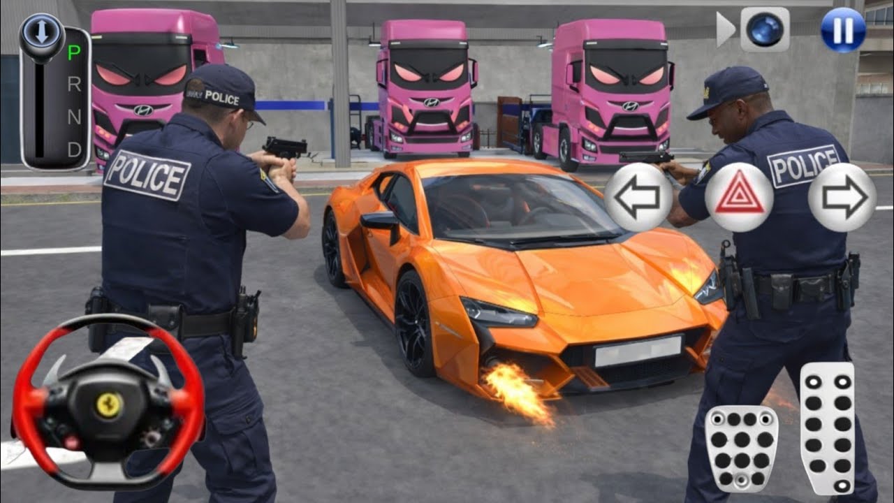 🔥Two Police Man Target🚔 Gun  New lamborghini || 3d driving class 2 || Brand Lamborghini ||  #gaming