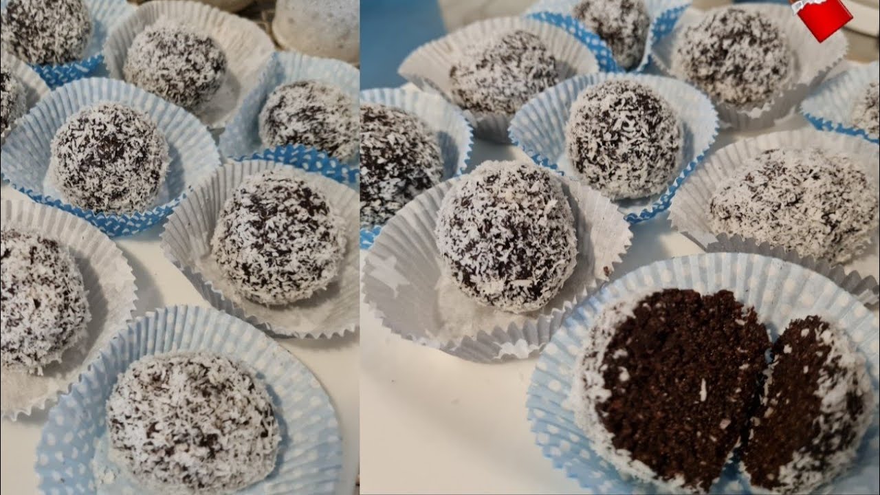 كرات جوز الهند بالشكولاته 🍫 بي 10 دقايق بمكونات اقتصادية و لذيذه جدا