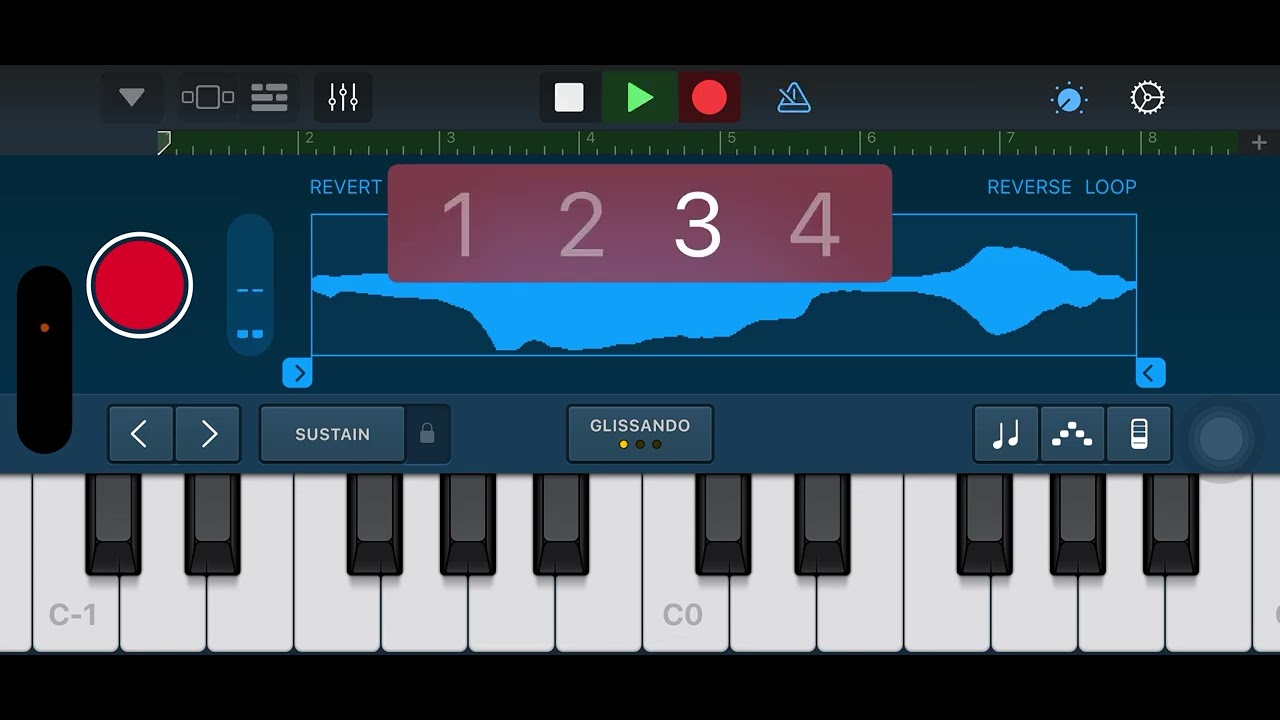 Piano practice in garage band