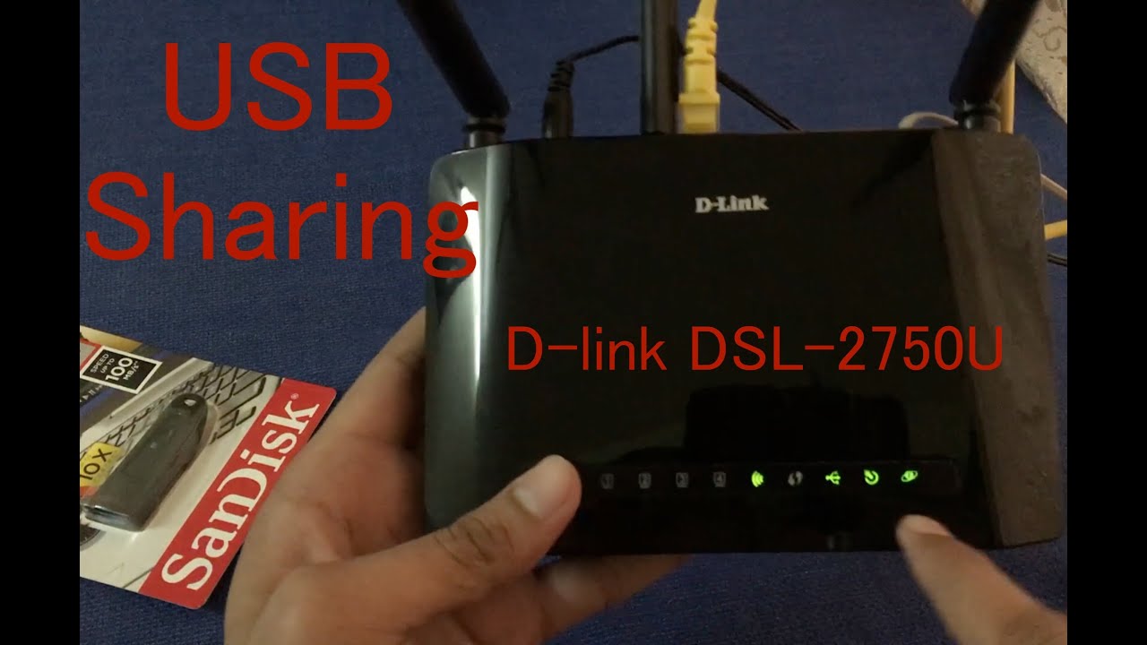 USB Sharing Port in D-link DSL-2750U router