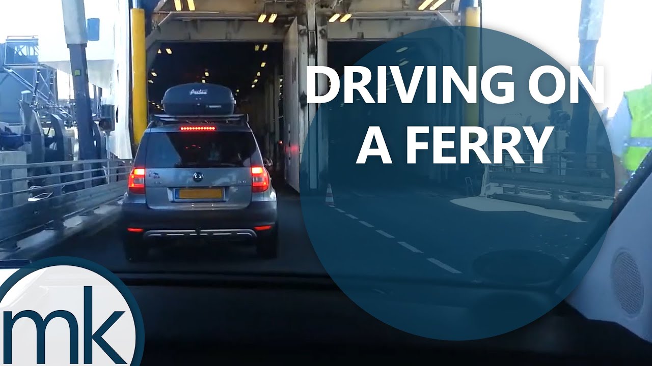 Driving with a car on the ferry MS PRINS JOACHIM