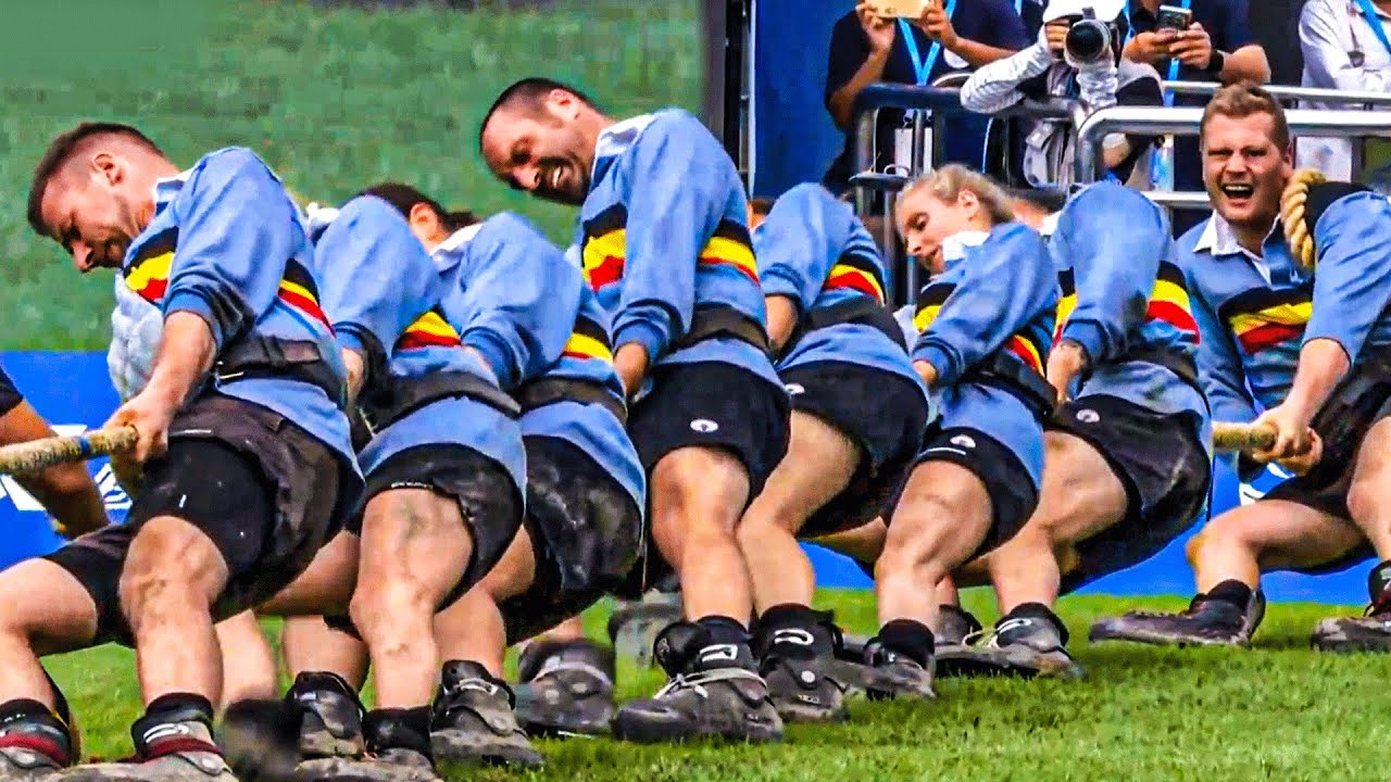 Перетягивание каната 😲 Бельгия 🇧🇪 против Нидерландов 🇳🇱 | Всемирные игры 2025 | Смешанные соревно...