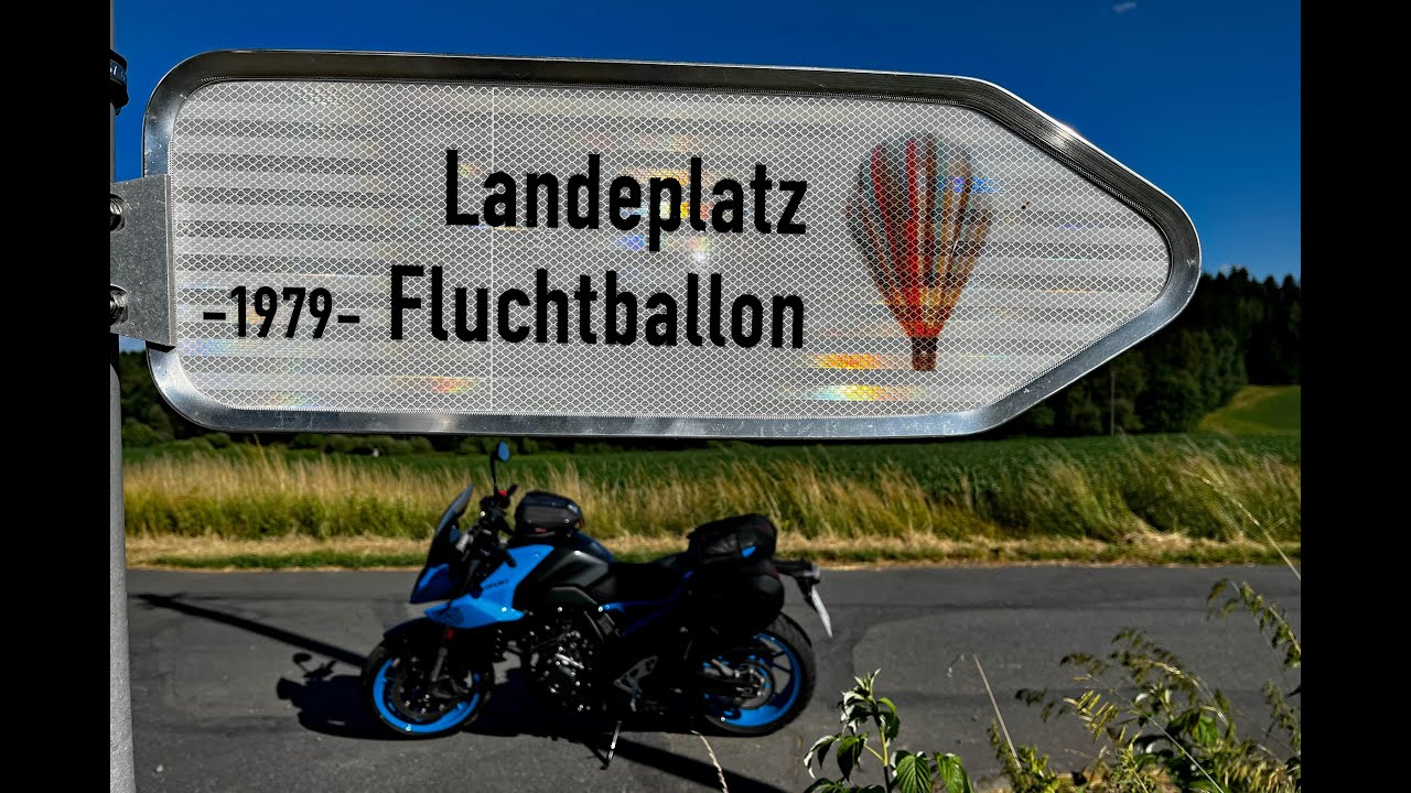 Mit dem Motorrad auf den Spuren der Ballonflucht von 1979