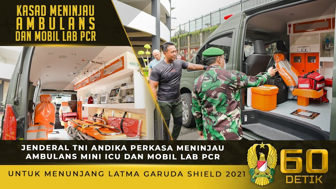 Kasad Meninjau Ambulans Mini ICU dan Mobil Lab PCR untuk Menunjang Latma Garuda Shield 2021
