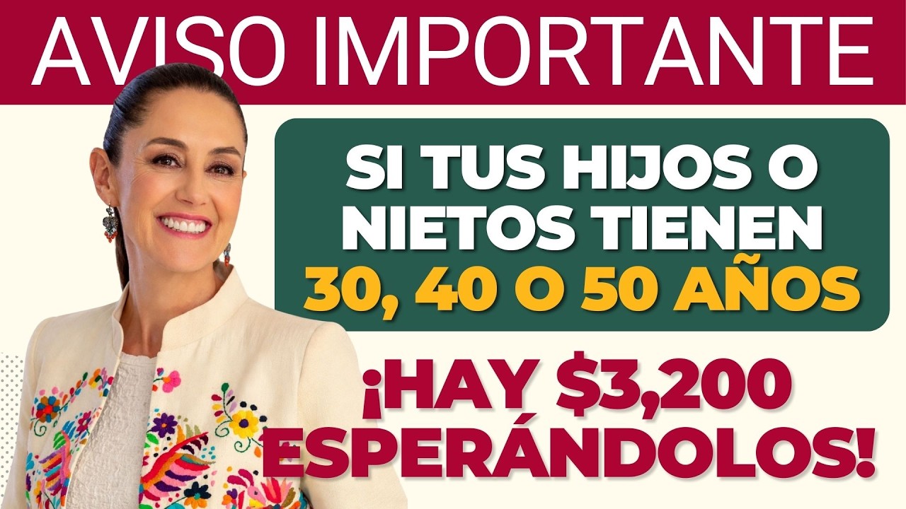 💰 Si tus hijos o nietos tienen 30, 40 o 50 a&ntilde;os &iexcl;Hay $3,000 del gobierno esper&aacute;ndolos!
