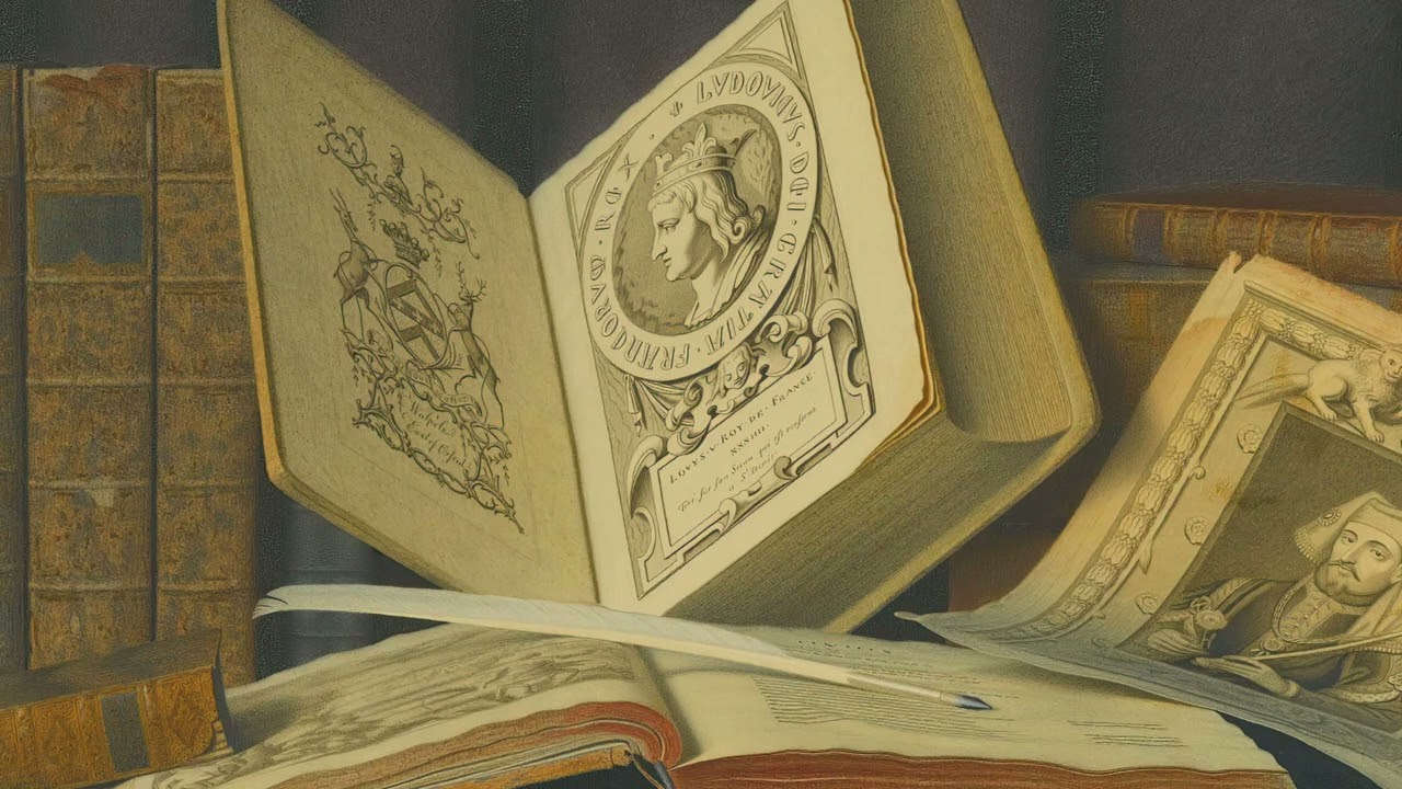Vintage TV Art  Wallpaper | Antique Books | Single Image 1 Hour No Sound