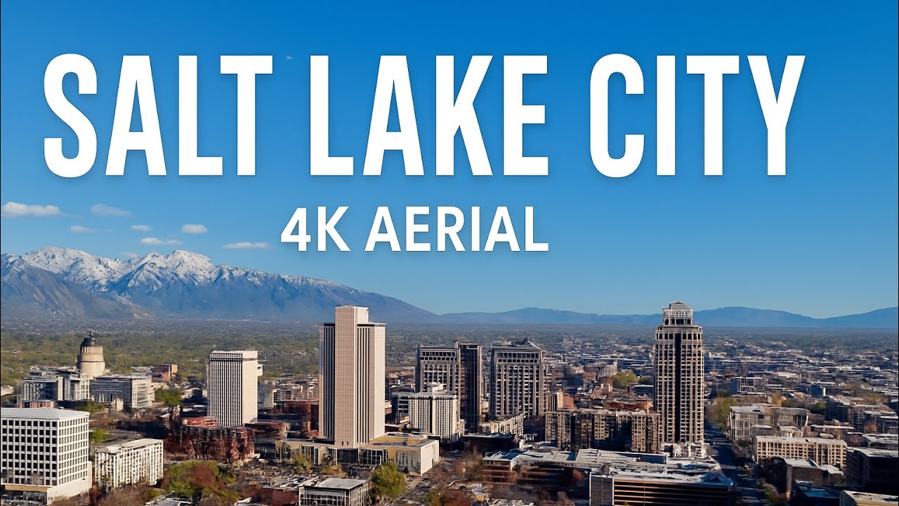 Flying Over Salt Lake City - 4K Drone Tour