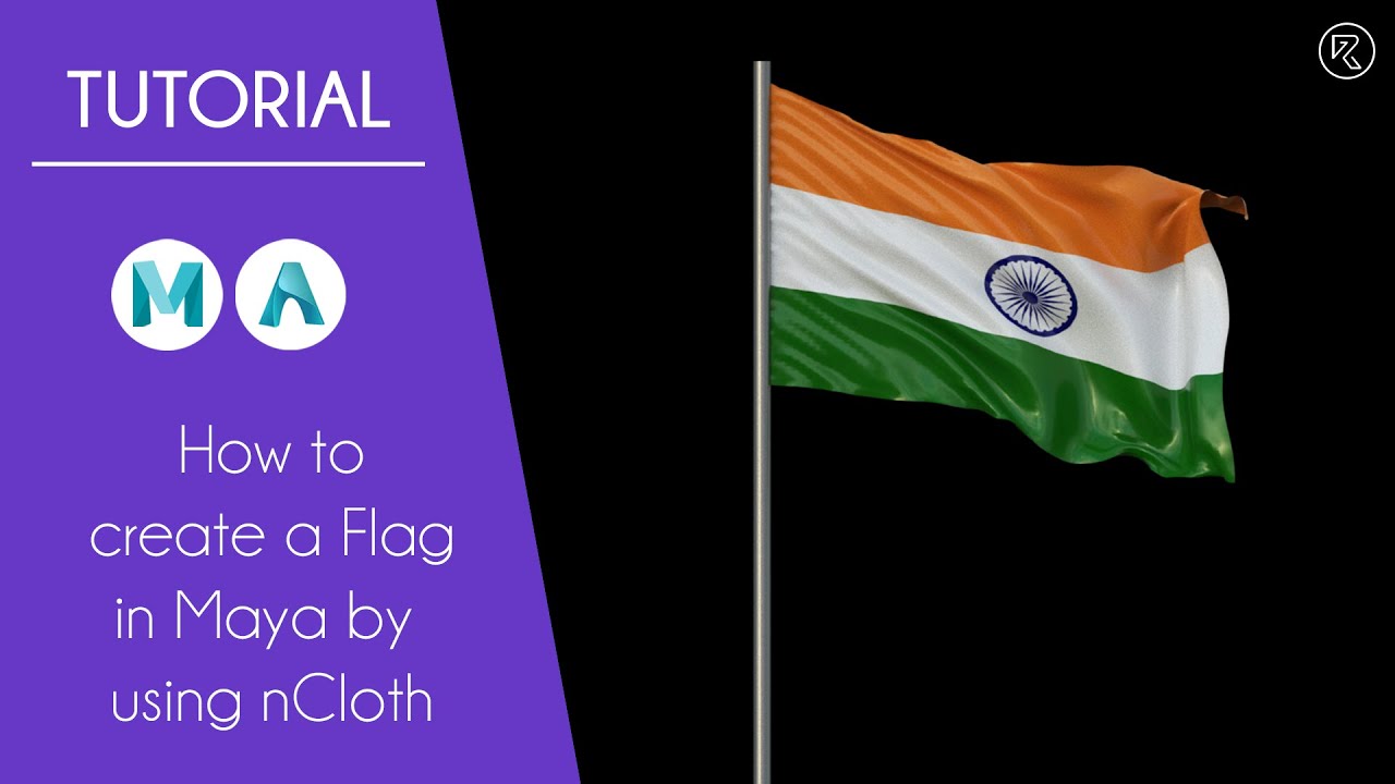 How to create a Flag in Maya by using nCloth  | Roy Creations