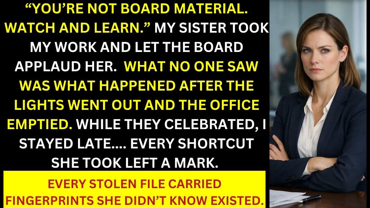 My Sister Took Credit for My Work—Then the Board Asked One Question.