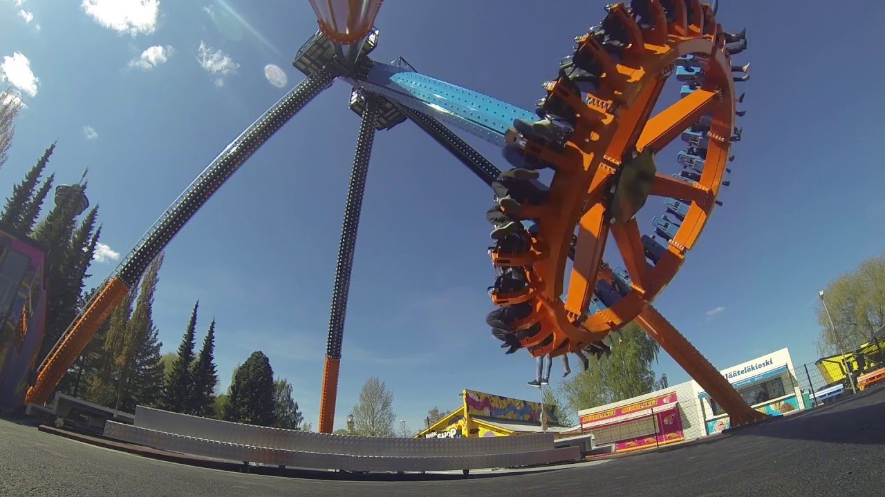 Särkänniemi 2016 - X ground view - mad spinning ride with 4.7Gs!