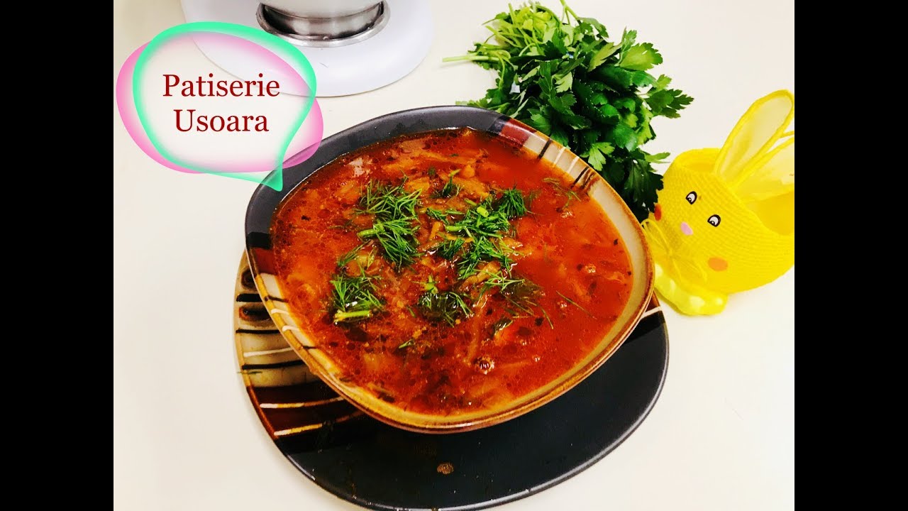 Borș roșu cu sfeclă și varză... ciorbă rusească cu sfeclă roșie🍅🌶🧅🥕👍🥖