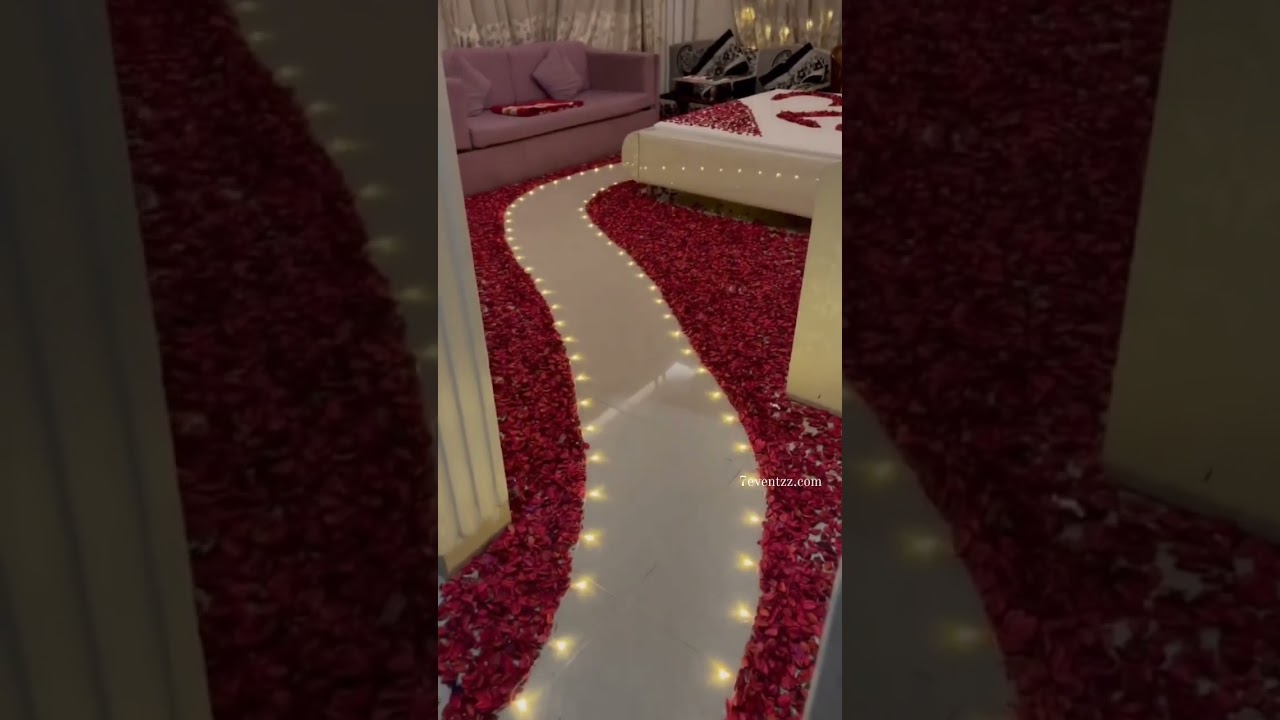 First night decoration| just Married Decoration| wedding night room decoration| flower decoration