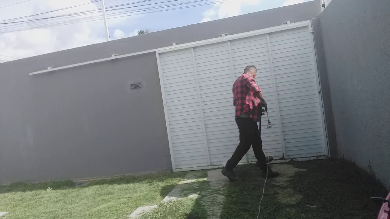 AMPARANDO A GRAMA DO JARDIM COM RO&Ccedil;ADEIRA ELETRICA TRAMONTINA PARTE#03